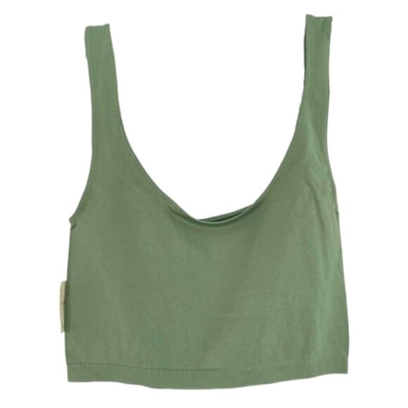 Free People Scoop Neck Top Women Size XS/S Army Green - Picture 13 of 14